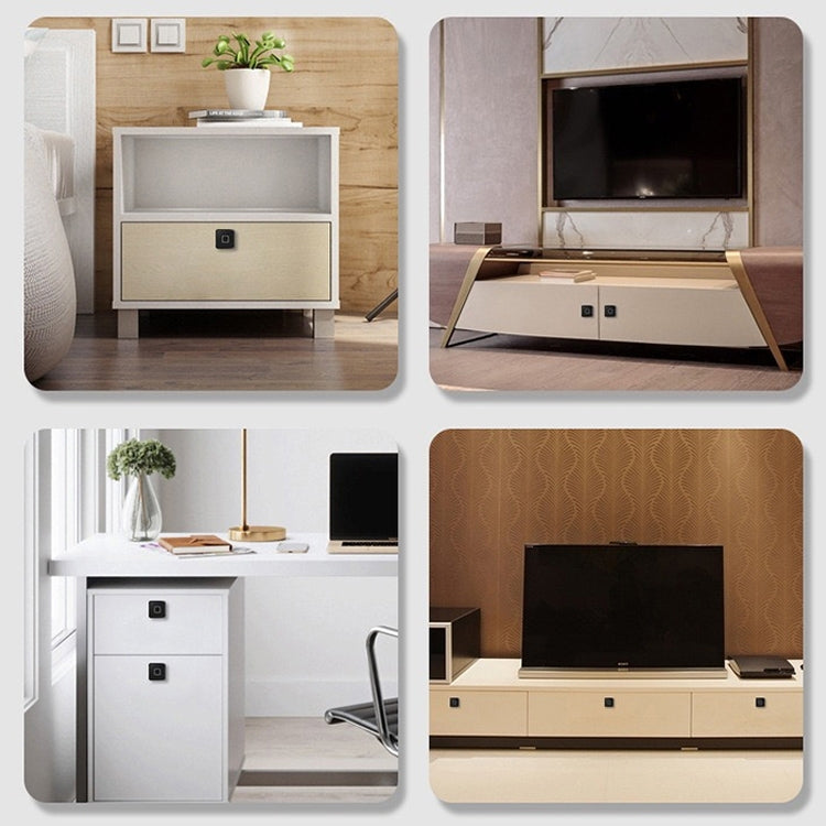 T4 Micro USB Charging Drawer Cabinet Door ABS Smart Fingerprint Lock - Door Locks & Cabinet Locks by buy2fix | Online Shopping UK | buy2fix