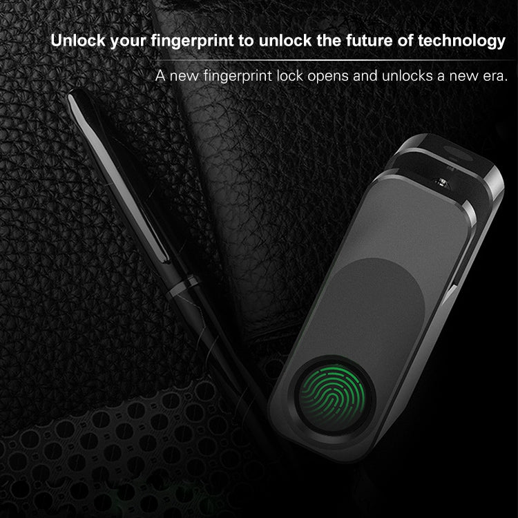 XB30F Mini Smart Fingerprint Padlock Trolley Case Lock(Black) - Padlocks by buy2fix | Online Shopping UK | buy2fix