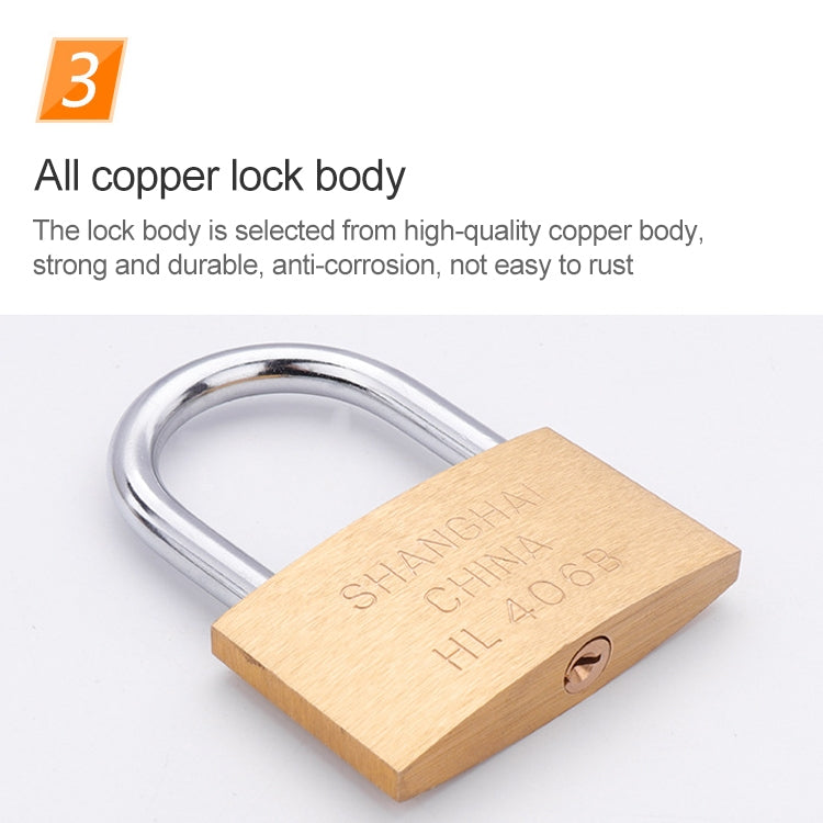 Copper Padlock Small Lock, Style: Short Lock Beam, 25mm Not Open - Padlocks by buy2fix | Online Shopping UK | buy2fix