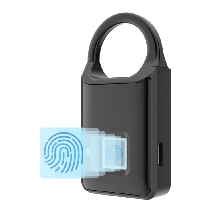 P5 3.7V Micro USB Charging Semiconductor Fingerprint Sensing Small Padlock - Padlocks by buy2fix | Online Shopping UK | buy2fix