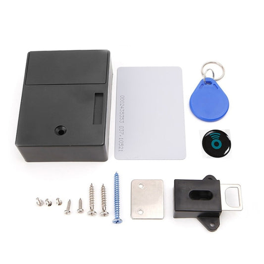 T3 ABS Magnetic Card Induction Lock Invisible Bilateral Open Cabinet Door Lock (Black) by buy2fix