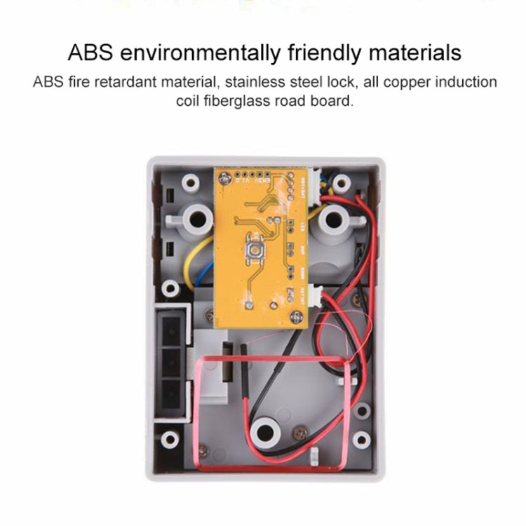T3 ABS Magnetic Card Induction Lock Invisible Bilateral Open Cabinet Door Lock (Grey) - Padlocks by buy2fix | Online Shopping UK | buy2fix