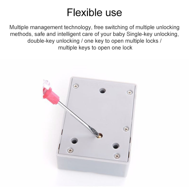 T3 ABS Magnetic Card Induction Lock Invisible Bilateral Open Cabinet Door Lock (Grey) - Padlocks by buy2fix | Online Shopping UK | buy2fix