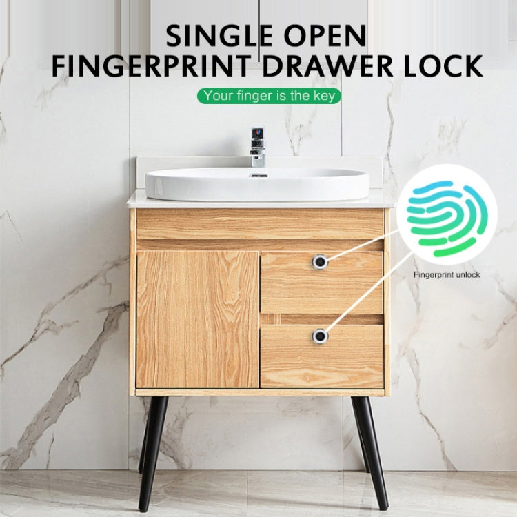 T21F Micro USB Charging Zinc Alloy Smart Single Open Fingerprint Drawer Lock File Cabinet Lock - Door Locks & Cabinet Locks by buy2fix | Online Shopping UK | buy2fix