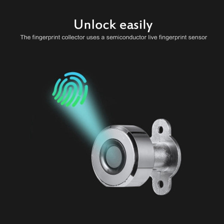 T23F Micro USB Charging Zinc Alloy Smart Triple Linkage Open Fingerprint Drawer Lock File Cabinet Lock - Door Locks & Cabinet Locks by buy2fix | Online Shopping UK | buy2fix