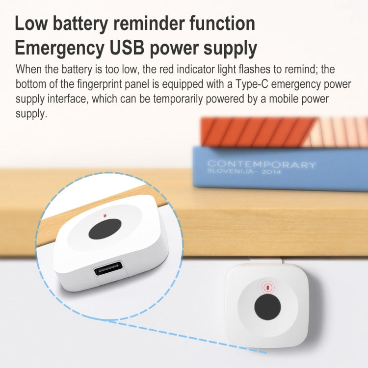 Original Xiaomi Youpin ZNGS06YSB YEELOCK Smart Fingerprint Drawer Cabinet Lock(White) - Door Locks & Cabinet Locks by Xiaomi | Online Shopping UK | buy2fix