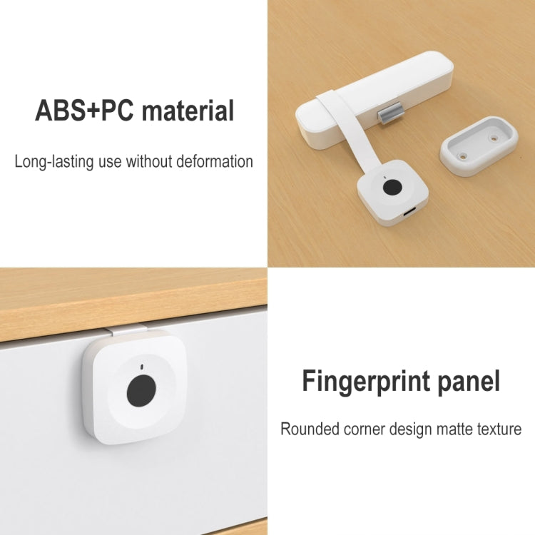 Original Xiaomi Youpin ZNGS06YSB YEELOCK Smart Fingerprint Drawer Cabinet Lock(White) - Door Locks & Cabinet Locks by Xiaomi | Online Shopping UK | buy2fix