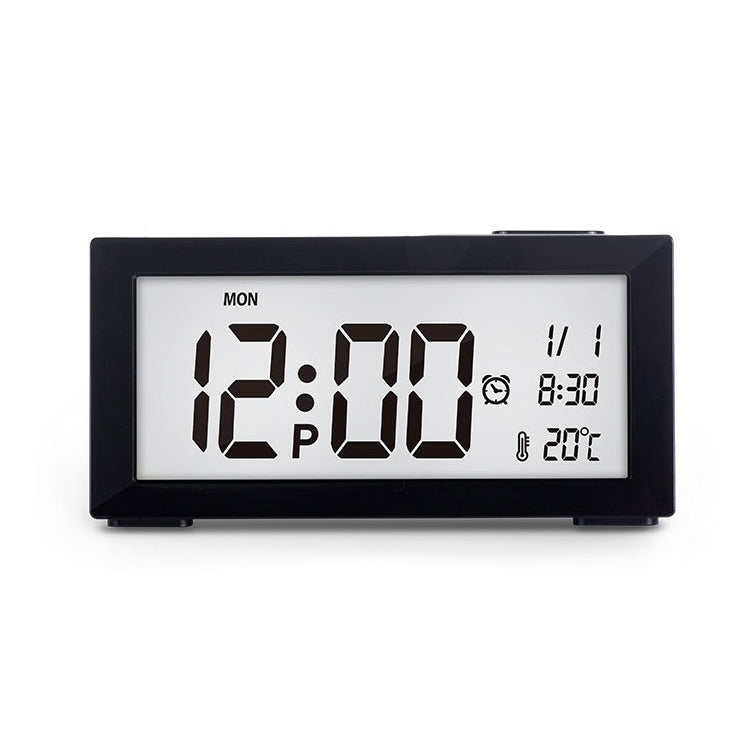 Automatic Night Light Electronic Clock Large Screen Adjustable Backlight Alarm Clock (Black) - Alarm Clocks by buy2fix | Online Shopping UK | buy2fix