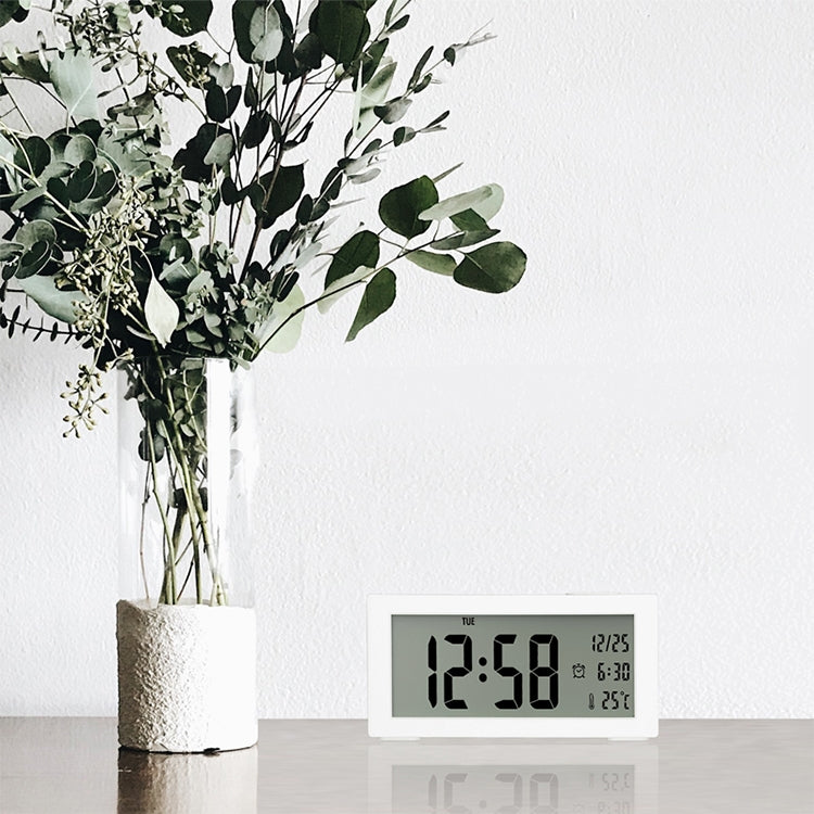 Automatic Night Light Electronic Clock Large Screen Adjustable Backlight Alarm Clock (Black) - Alarm Clocks by buy2fix | Online Shopping UK | buy2fix
