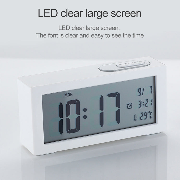 Automatic Night Light Electronic Clock Large Screen Adjustable Backlight Alarm Clock (Blue) - Alarm Clocks by buy2fix | Online Shopping UK | buy2fix