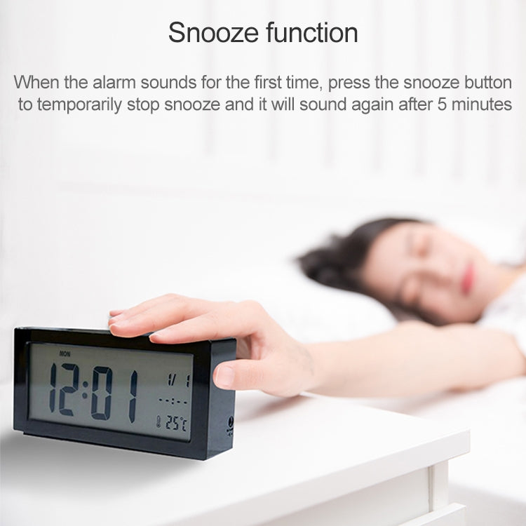 Automatic Night Light Electronic Clock Large Screen Adjustable Backlight Alarm Clock (Blue) - Alarm Clocks by buy2fix | Online Shopping UK | buy2fix