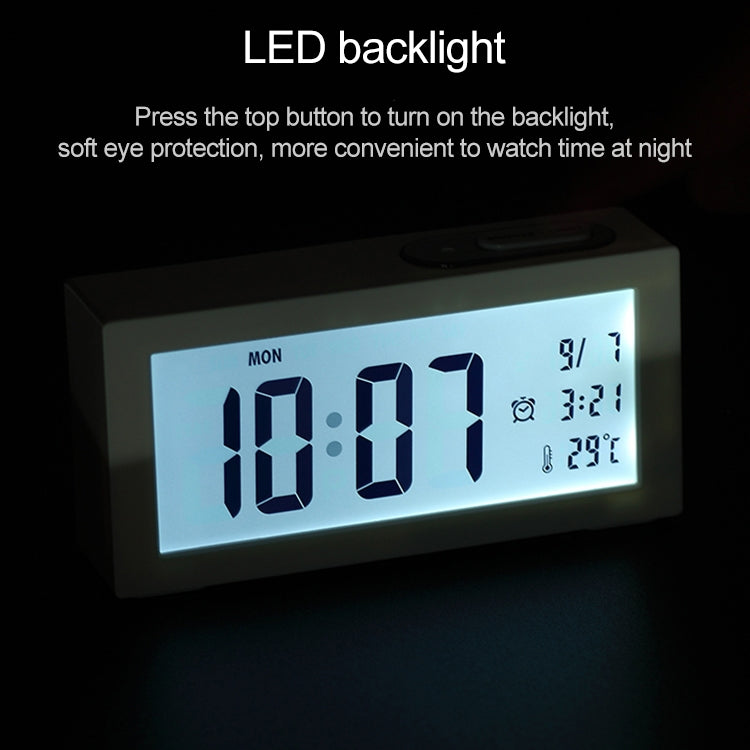Automatic Night Light Electronic Clock Large Screen Adjustable Backlight Alarm Clock (Blue) - Alarm Clocks by buy2fix | Online Shopping UK | buy2fix