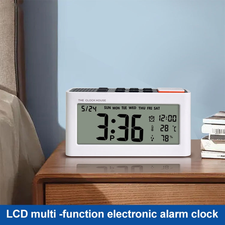 AQ112 LCD Electronic Alarm Clock with Temperature & Humidity Display - Alarm Clocks by buy2fix | Online Shopping UK | buy2fix