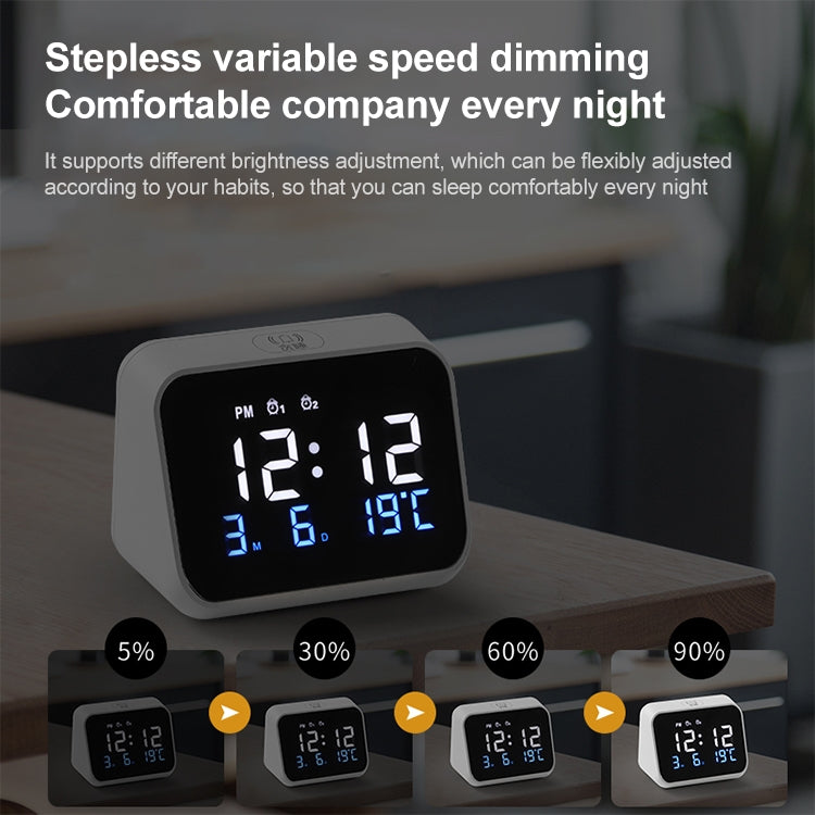 Q5 Multi-function LED Display Electronic Alarm Clock (Black) - Alarm Clocks by buy2fix | Online Shopping UK | buy2fix