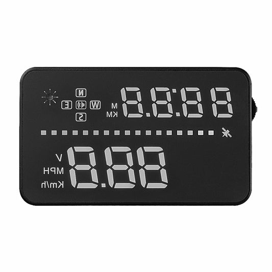 A3 3.5 inch Car GPS HUD / OBD Vehicle-mounted Gator Automotive Head Up Display Security System with Multi-color LED, Support Car Speed & Local Real Time & Driving Direction / Distance / Time & Voltage ... Sensor, Mile Switching, Over Speed Alarm Functions by buy2fix