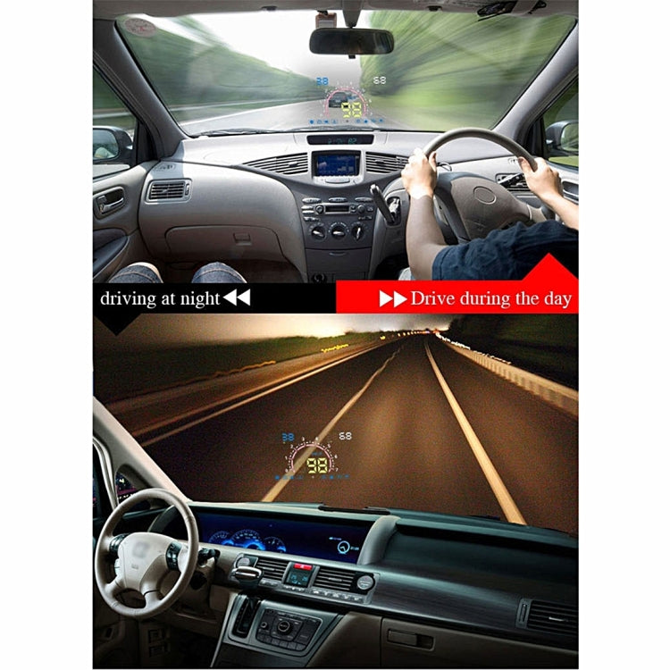 E350 5.8 inch Car HUD / OBD2 Vehicle-mounted Gator Automotive Head Up Display Security System with Multi-color LED, Support Car Real Speed & Turn Speed & Water Temperature & Oil Consumption & Driving ... peed Alarm, Mile Switching, Light Sensor Functions - Head Up Display System by buy2fix | Online Shopping UK | buy2fix