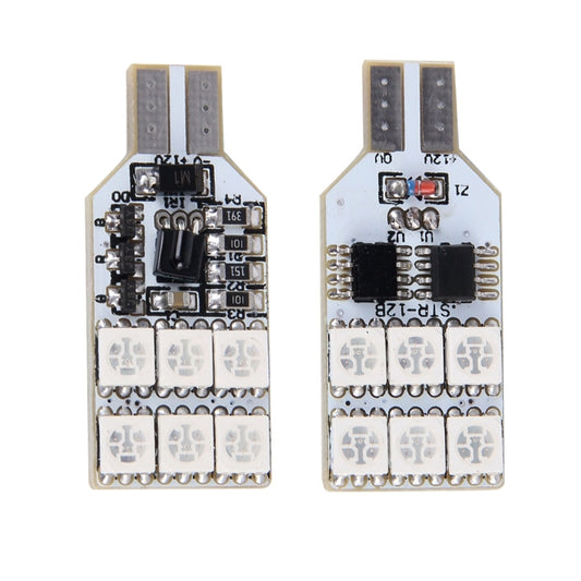 2 PCS Colorful 39MM T10 Port Remote Control Car Dome Lamp LED Reading Light with 12 LED Lights by buy2fix