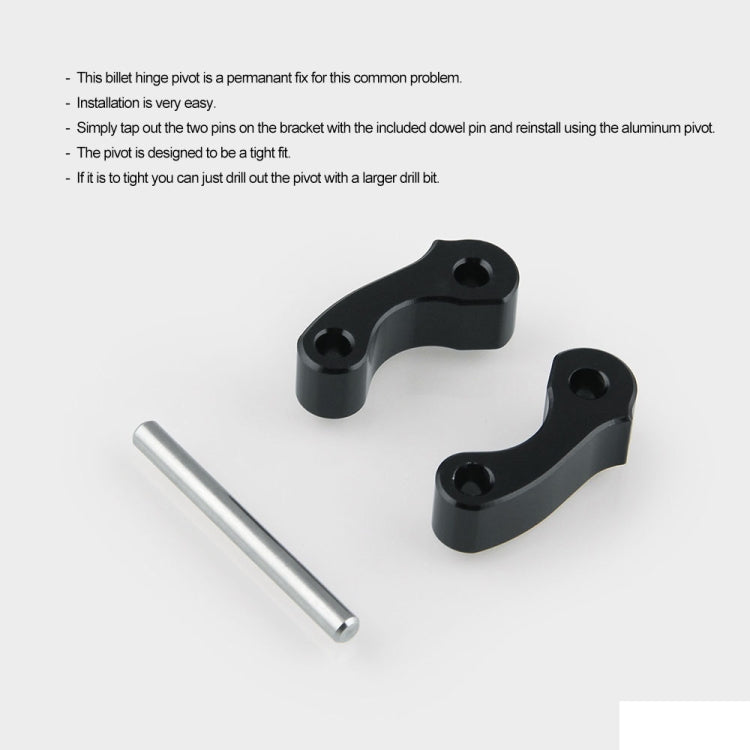 OT243 2 PCS Aluminum Alloy Window Latch Hinge Pivot for 95-04 Tacoma 00-06 Tundra Rear Quarter BL - Glasses & Windows Accessories by buy2fix | Online Shopping UK | buy2fix