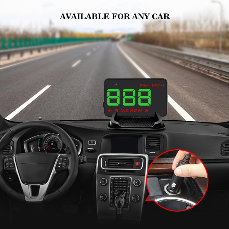 Geyiren A5 HUD 3.5 inch Car Head Up Display with GPS System, Two Mode Display, Light Sensors, KM/h MPH Speed, Compass, Speed Alarm (Green Light) by buy2fix