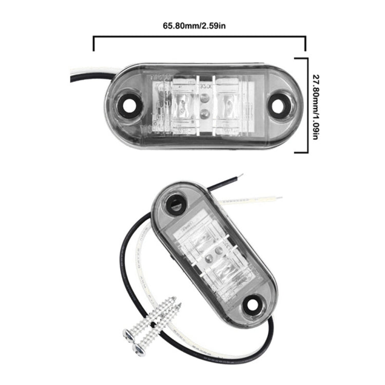 10 PCS Car Truck Trailer Piranha LED Side Marker Indicator Lights Bulb Lamp(White Light) - Clearance Lights by buy2fix | Online Shopping UK | buy2fix