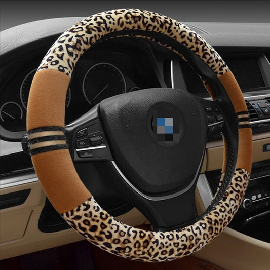 Leopard Grain Steering Wheel Cover, Adaptation Steering Wheel Diameter: 37-38 cm by buy2fix