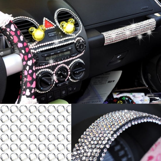 4mm Glitter Crystal Diamond Decoration / Shining Rhinestone Sticker for Car Sticker & Cell Phone Ornament(Silver) by buy2fix