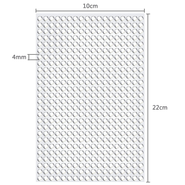 4mm Glitter Crystal Diamond Decoration / Shining Rhinestone Sticker for Car Sticker & Cell Phone Ornament(Silver) by buy2fix