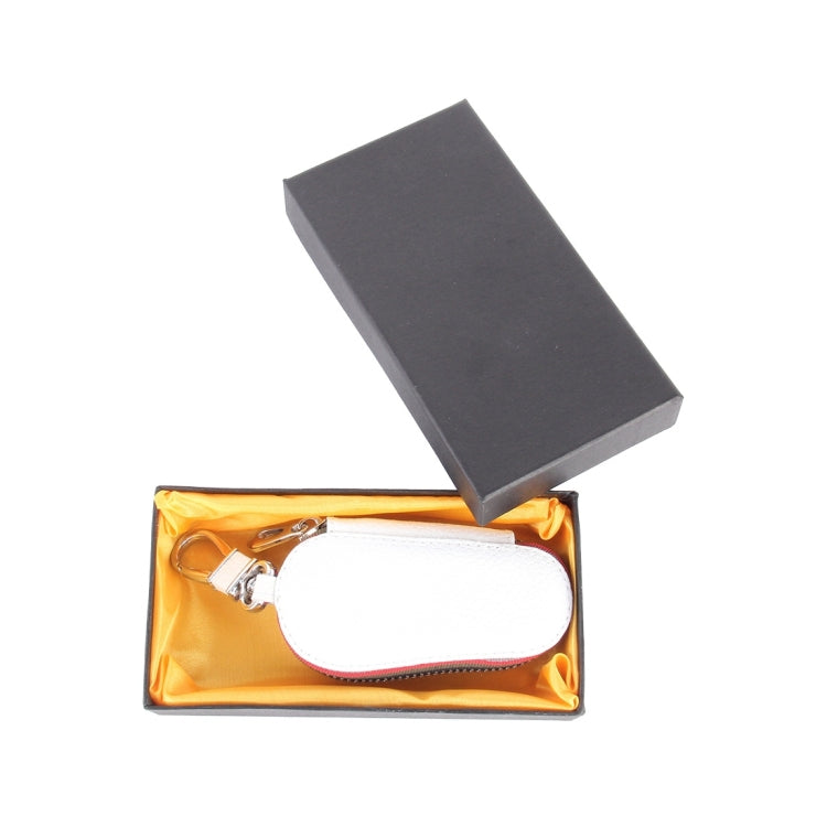 Universal Leather Crocodile Texture Waist Hanging Zipper Wallets Key Holder Bag (No Include Key)(White) by buy2fix