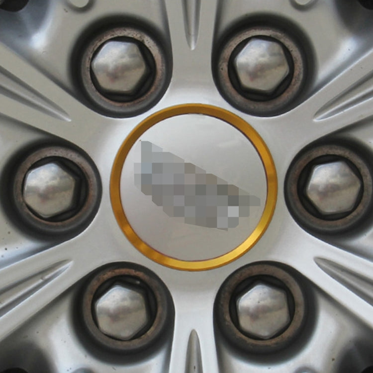 4 PCS Car Aluminum Wheel Hub Deroration Ring For Cadillac(Gold) - Wheels Tires & Parts by buy2fix | Online Shopping UK | buy2fix