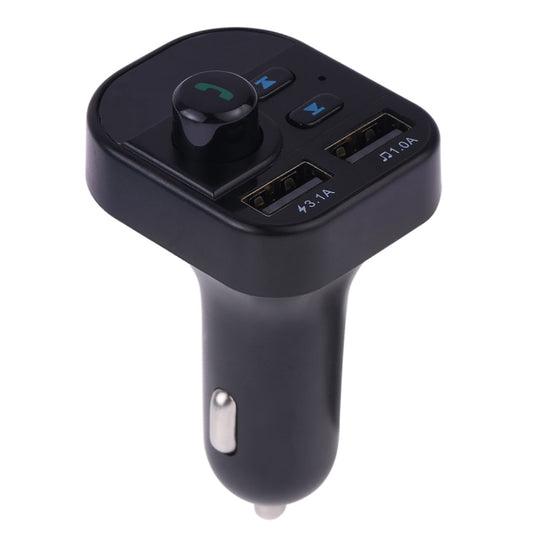 805E Dual USB Charging Bluetooth FM Transmitter MP3 Music Player Car Kit, Support Hands-Free Call & Read TF Card / U Disk Music(Black) by buy2fix