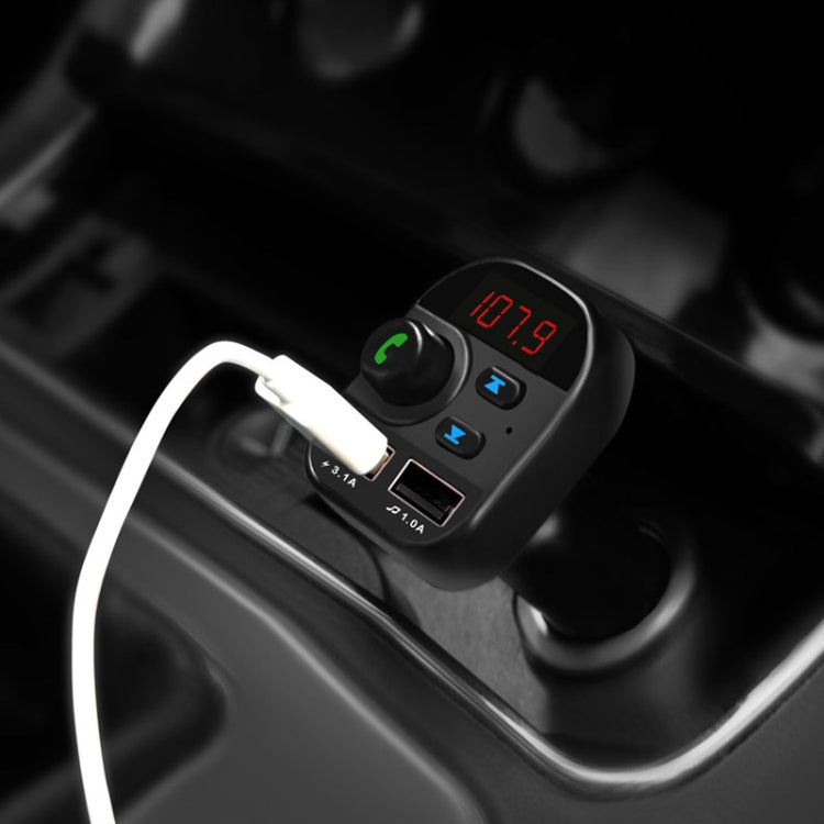 805E Dual USB Charging Bluetooth FM Transmitter MP3 Music Player Car Kit, Support Hands-Free Call & Read TF Card / U Disk Music(Black) - Bluetooth Car Kits by buy2fix | Online Shopping UK | buy2fix