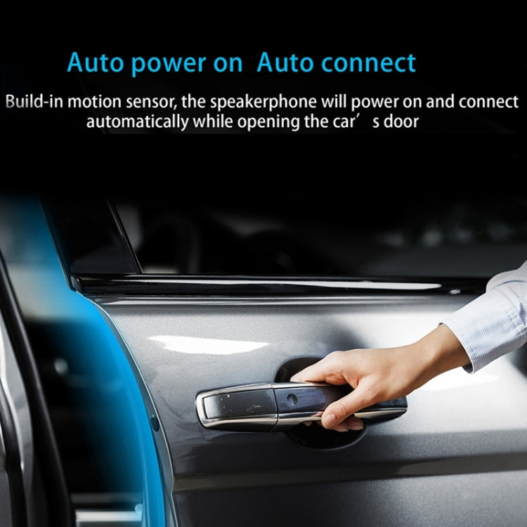 SP09 Multipoint Wireless Bluetooth V4.2 Handsfree Car Kit Speaker Speakerphone, Support Voice Readout & Vibration Sensor - Loudspeaker by buy2fix | Online Shopping UK | buy2fix
