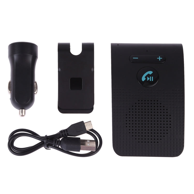 SP09 Multipoint Wireless Bluetooth V4.2 Handsfree Car Kit Speaker Speakerphone, Support Voice Readout & Vibration Sensor - Loudspeaker by buy2fix | Online Shopping UK | buy2fix