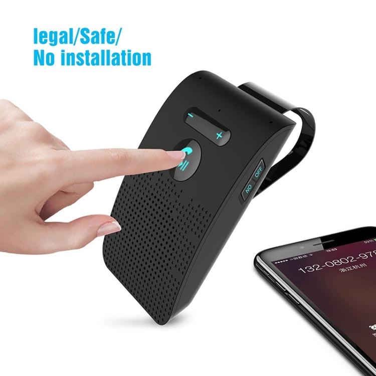 SP09 Multipoint Wireless Bluetooth V4.2 Handsfree Car Kit Speaker Speakerphone, Support Voice Readout & Vibration Sensor - Loudspeaker by buy2fix | Online Shopping UK | buy2fix