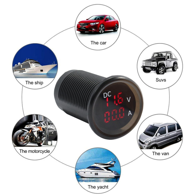 B3613  IP67 Waterproof Car Modification 4.5-30V Voltmeter + Ammeter - Tire Pressure Gauges by buy2fix | Online Shopping UK | buy2fix