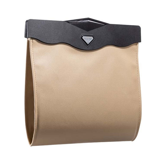 Car Multifunctional LED Design Hanging Folding Garbage Bin Storage Box (Khaki) by buy2fix