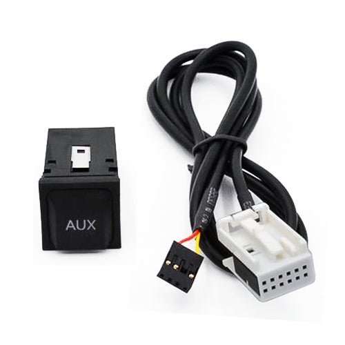 Car AUX Adapter Switch Plug + Wiring Hardness for Volkswagen RCD510/310/300+ by buy2fix