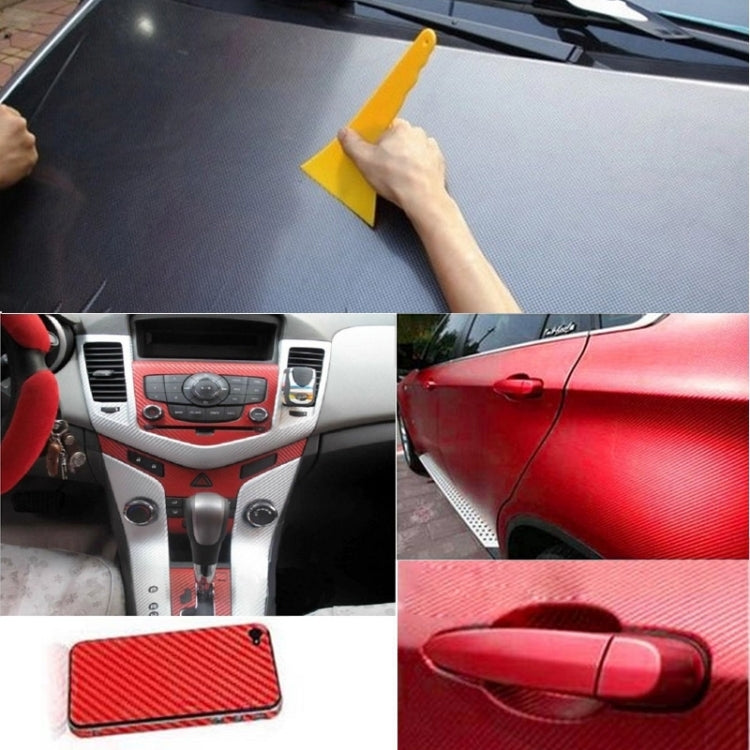 Car Decorative 3D Carbon Fiber PVC Sticker, Size: 152cm x 50cm(Red) by buy2fix
