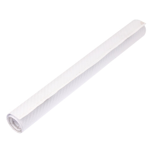 Car Decorative 3D Carbon Fiber PVC Sticker, Size: 152cm x 50cm(White) by buy2fix