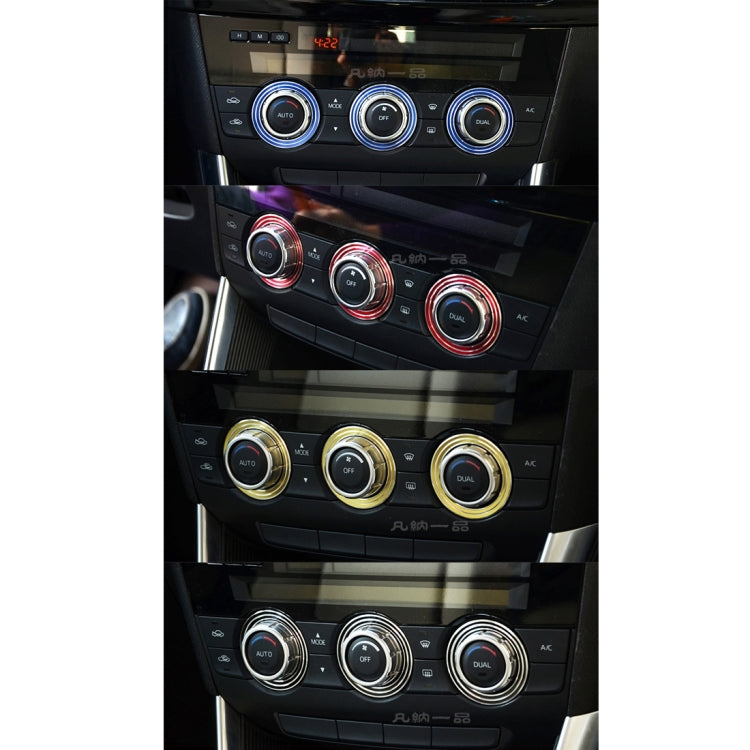 3 PCS Car Aluminum Air Conditioner Knob Case For ATENZA(Red) by buy2fix