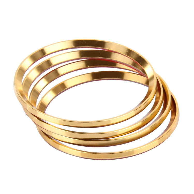 4 PCS Car Aluminum Wheel Hub Deroration Ring For Audi(Gold) - Wheels Tires & Parts by buy2fix | Online Shopping UK | buy2fix