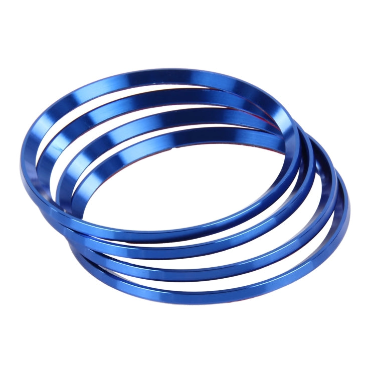 4 PCS Car Aluminum Wheel Hub Deroration Ring For Audi(Blue) - Wheels Tires & Parts by buy2fix | Online Shopping UK | buy2fix