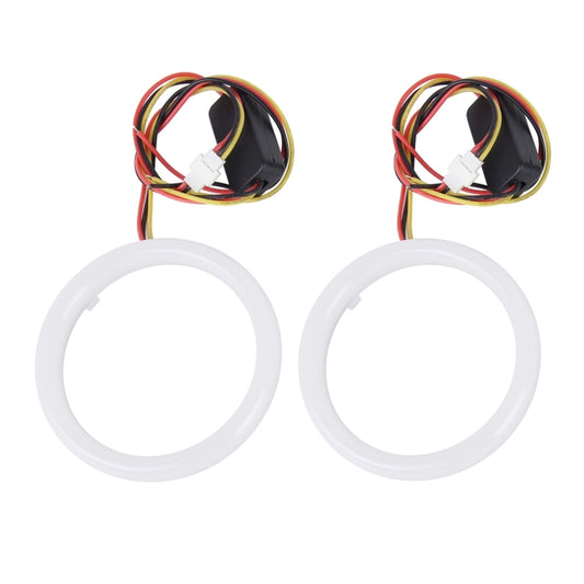 2 PCS 3inch 6W White Light + Yellow Light Car Angel Eyes Light, DC 12V Cable Length: 50cm by buy2fix