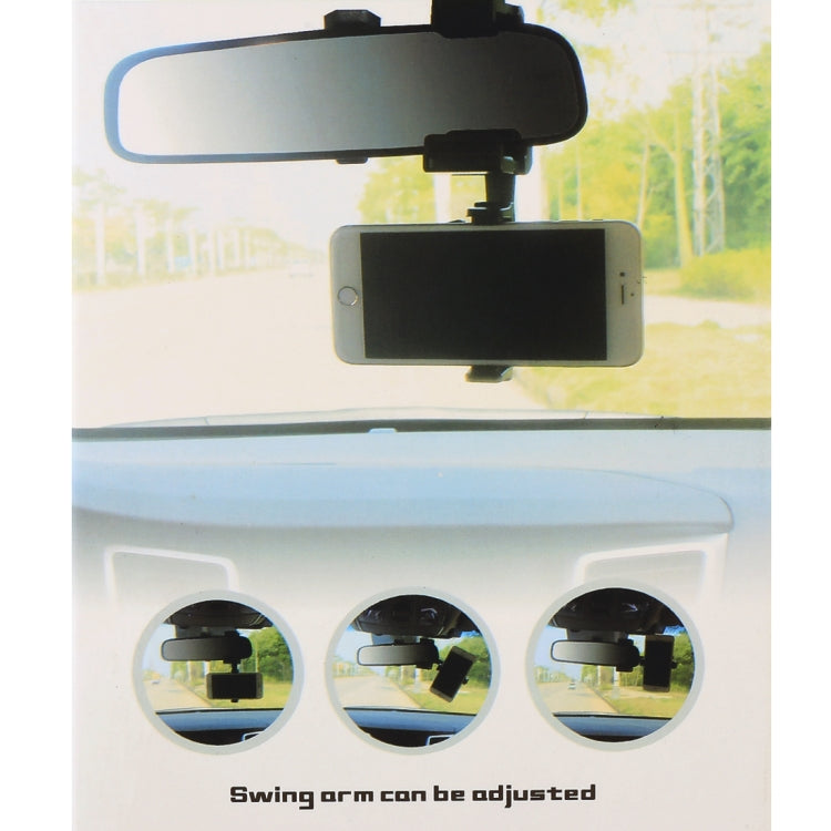 Portable Car Rearview Mirror Mobile Phone Bracket by buy2fix