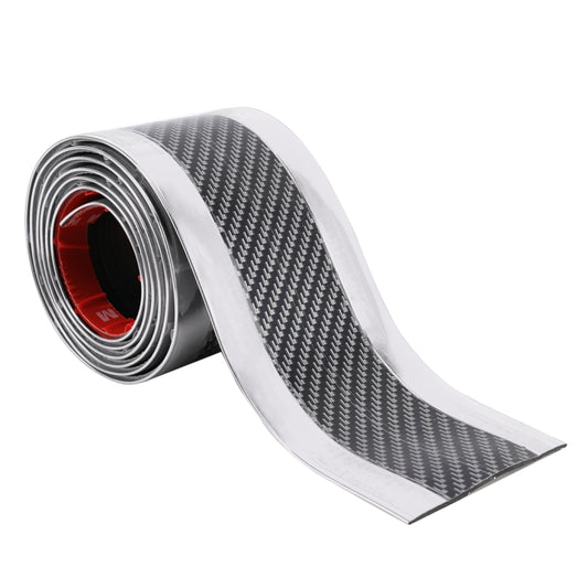 Universal Electroplate Carbon Fibre Car Door Threshold Decoration Strip Decorative Sticker, Size : 7CM x 2M (Silver) by buy2fix