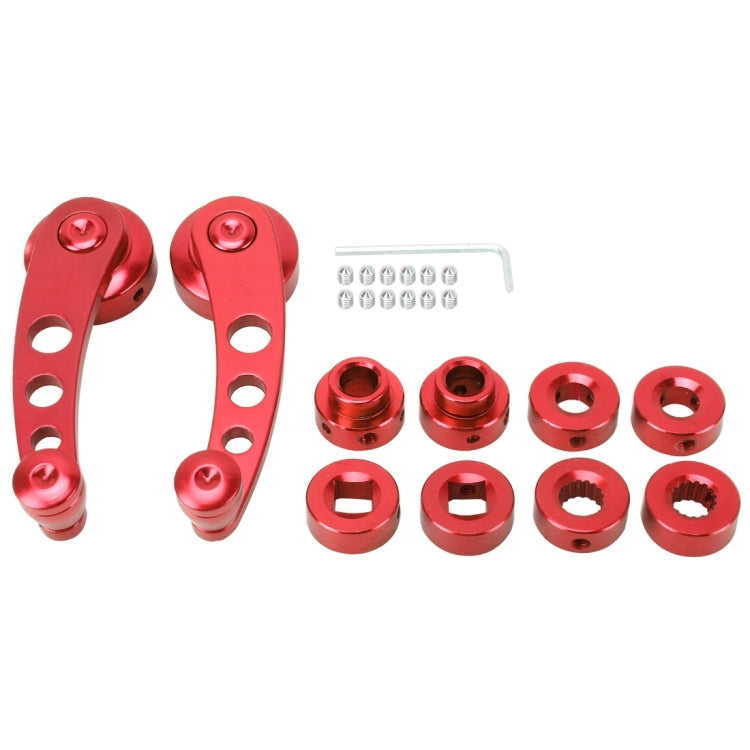 1 Pair Universal Car Wagon Door Window Crank Handle Winder Manual Door Crank Handle Window Winders(Red) - Ornaments by buy2fix | Online Shopping UK | buy2fix