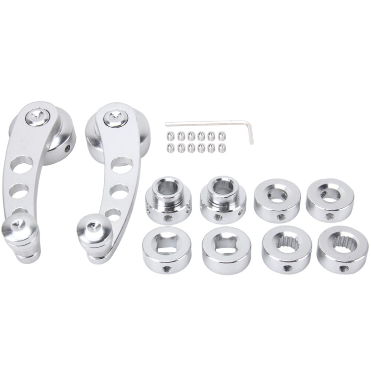 1 Pair Universal Car Wagon Door Window Crank Handle Winder Manual Door Crank Handle Window Winders(Silver) - Ornaments by buy2fix | Online Shopping UK | buy2fix