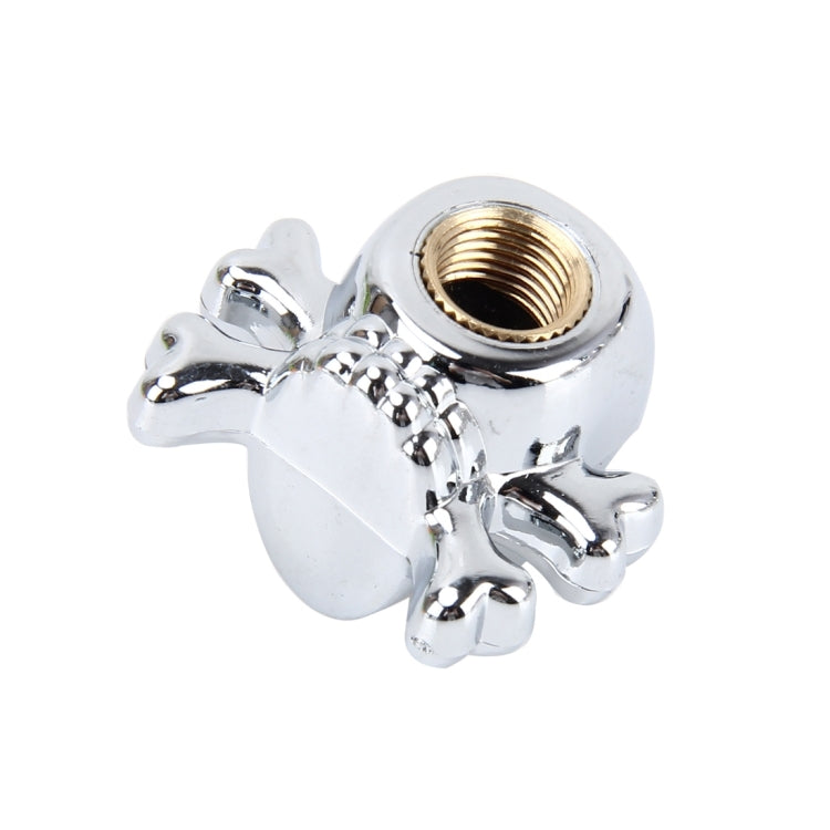 4 PCS Universal Skull Shape Gas Cap Mouthpiece Cover Gas Cap Tire Cap Car Motor Bicycle Tire Valve Caps(Silver) - Tire Valve Caps by buy2fix | Online Shopping UK | buy2fix
