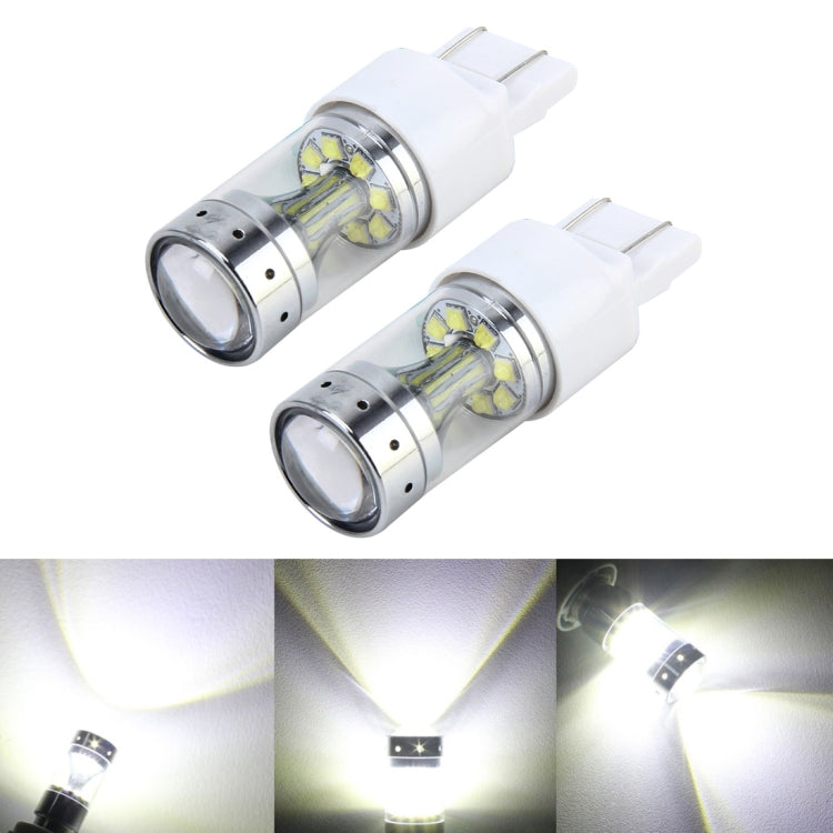 2 PCS 7443 60W Car Auto Brake Light with 12 XB-D Lamps, DC 12V(White Light) - Brake Lights by buy2fix | Online Shopping UK | buy2fix