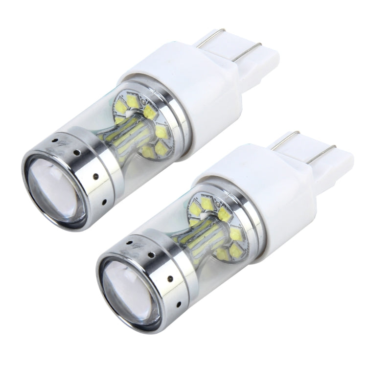 2 PCS 7443 60W Car Auto Brake Light with 12 XB-D Lamps, DC 12V(White Light) - Brake Lights by buy2fix | Online Shopping UK | buy2fix